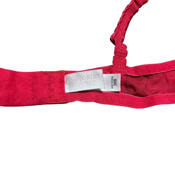 Victoria's Secret Vintage Red Lace Bra Size 36B - Picture 3 of 4
